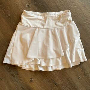 All in Motion Girls Pleated White Athletic Tennis Skort Skirt, Sz M (8)